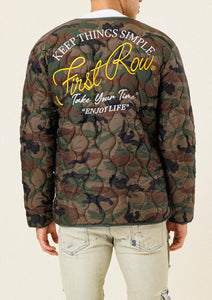 CAMO QUILTED EMBROIDERED  JACKET